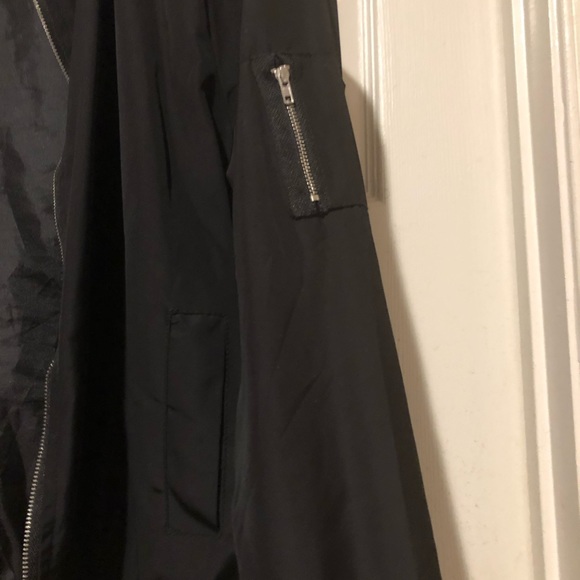 Black Bomber Jacket - Picture 3 of 5